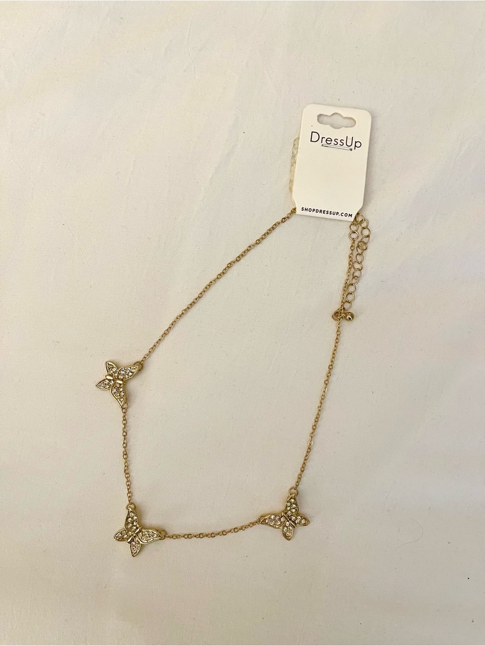 Beautiful Yellow Gold Butterfly Necklace
